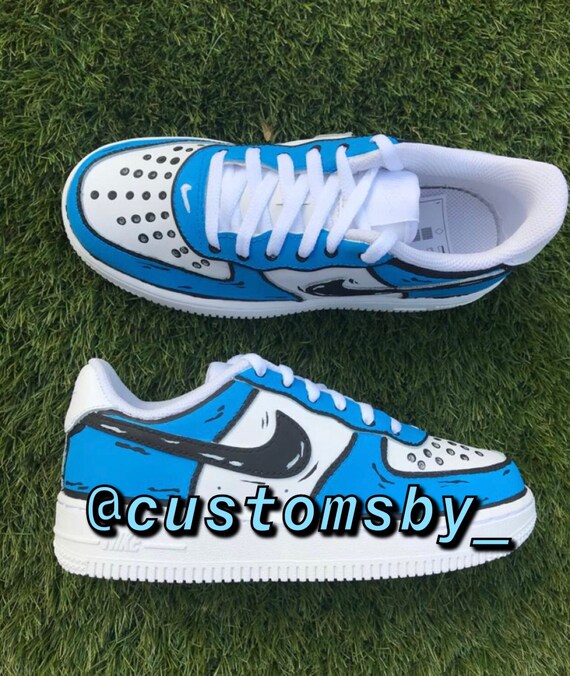 Custom Kids Cartoon Nike Air Force 1 