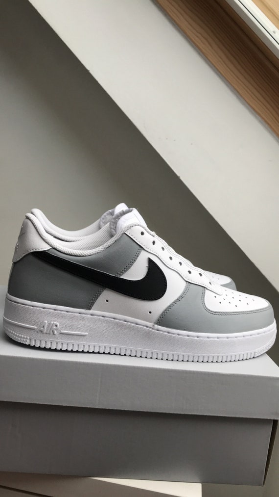 air force 1 black and white custom