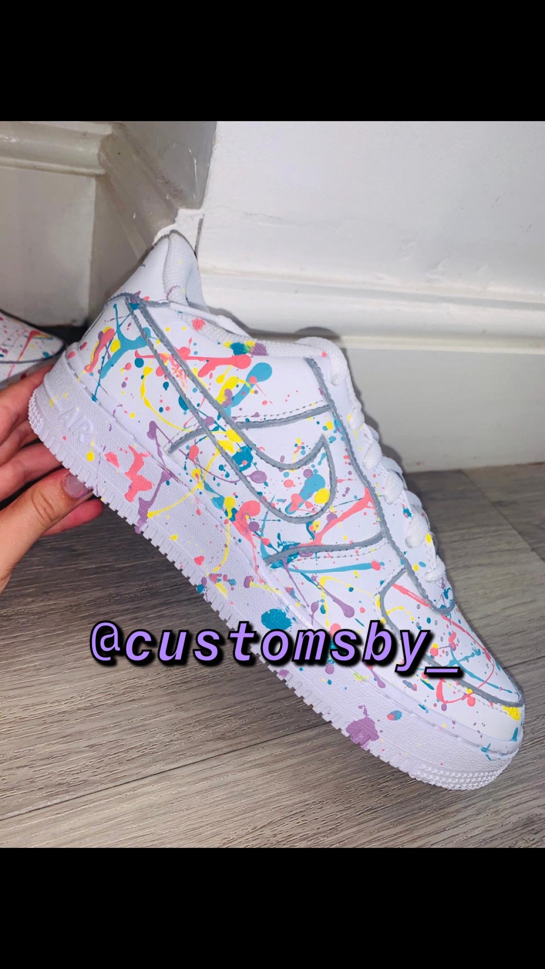 Custom Paint Splatter Nike Air Force 1 Etsy UK