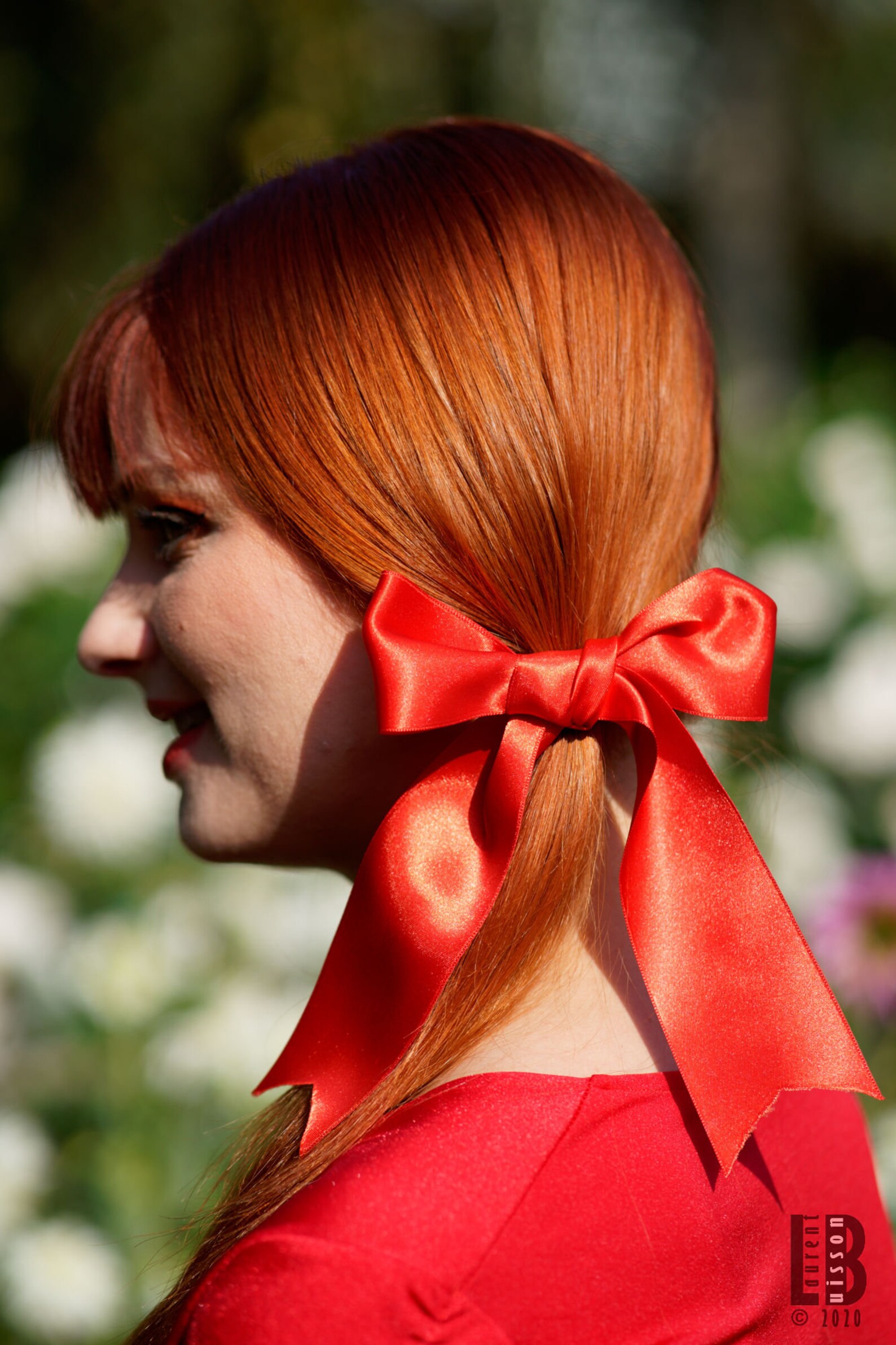 Red Satin Ribbon Hair Knot Etsy UK