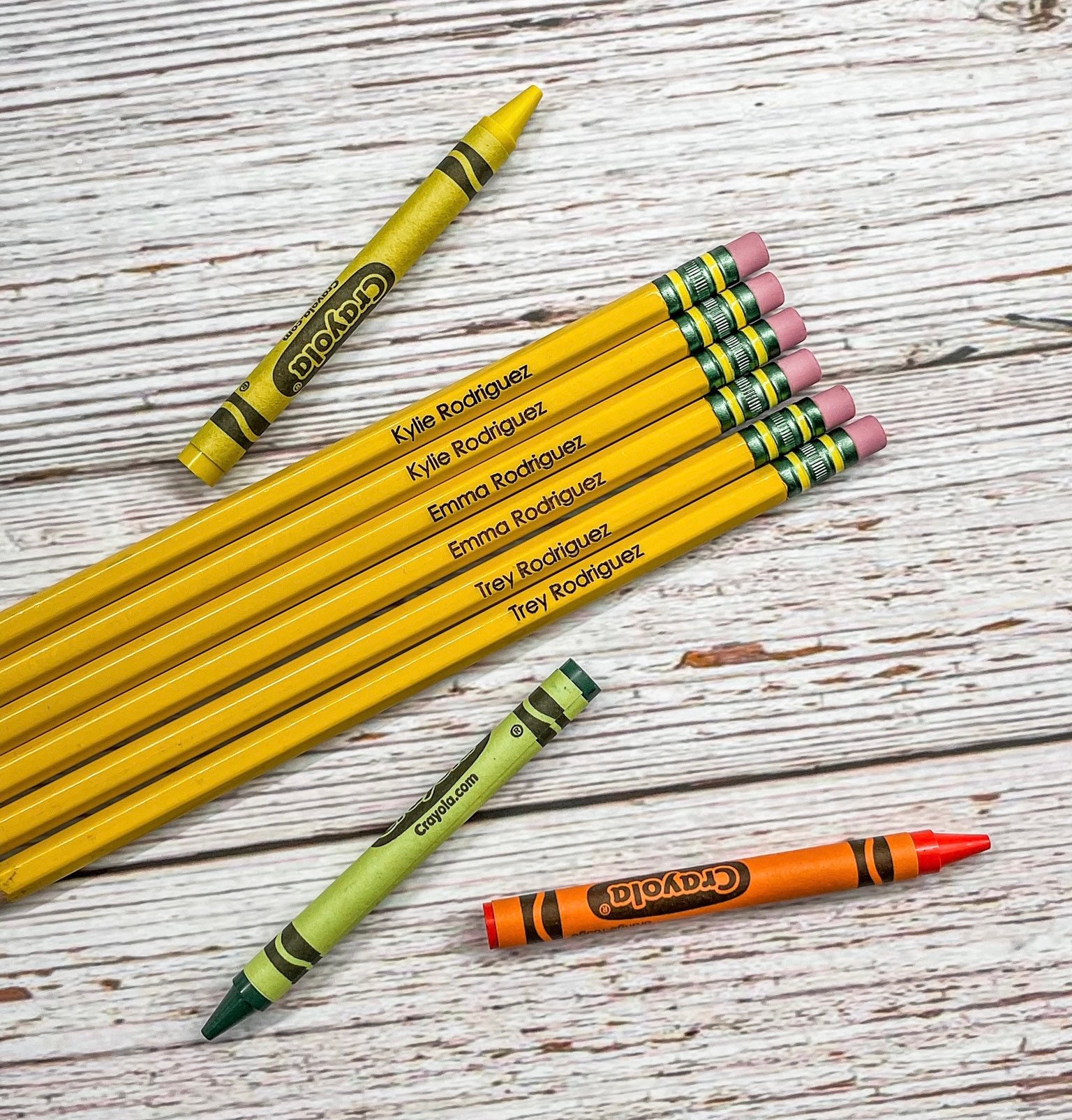 12 pack Custom Laser Engraved Pencils