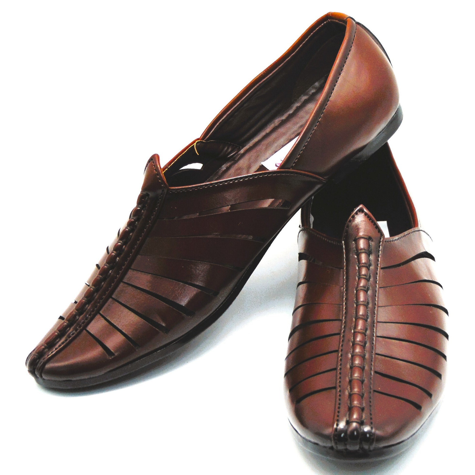 Mens Ethnic Mojari Shoes: Indian Pakistani Style, Synthetic Leather