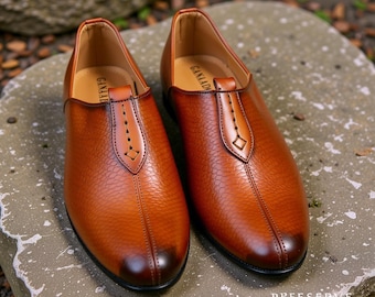 Mens Tan Juti Shoes: Ethnic Indian Khussa Mojari Sandals