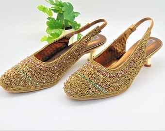 Golden sandals for bride hot sale