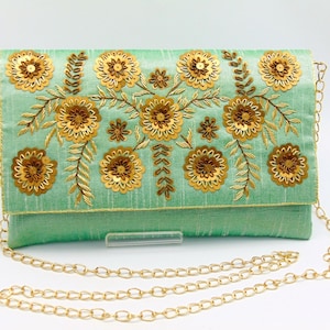 Embroidered Indian Bag: Handmade Ethnic Party Wear Clutch