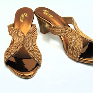 Gold Rhinestone Wedding Wedge Heels: Embroidered Bridal Espadrilles