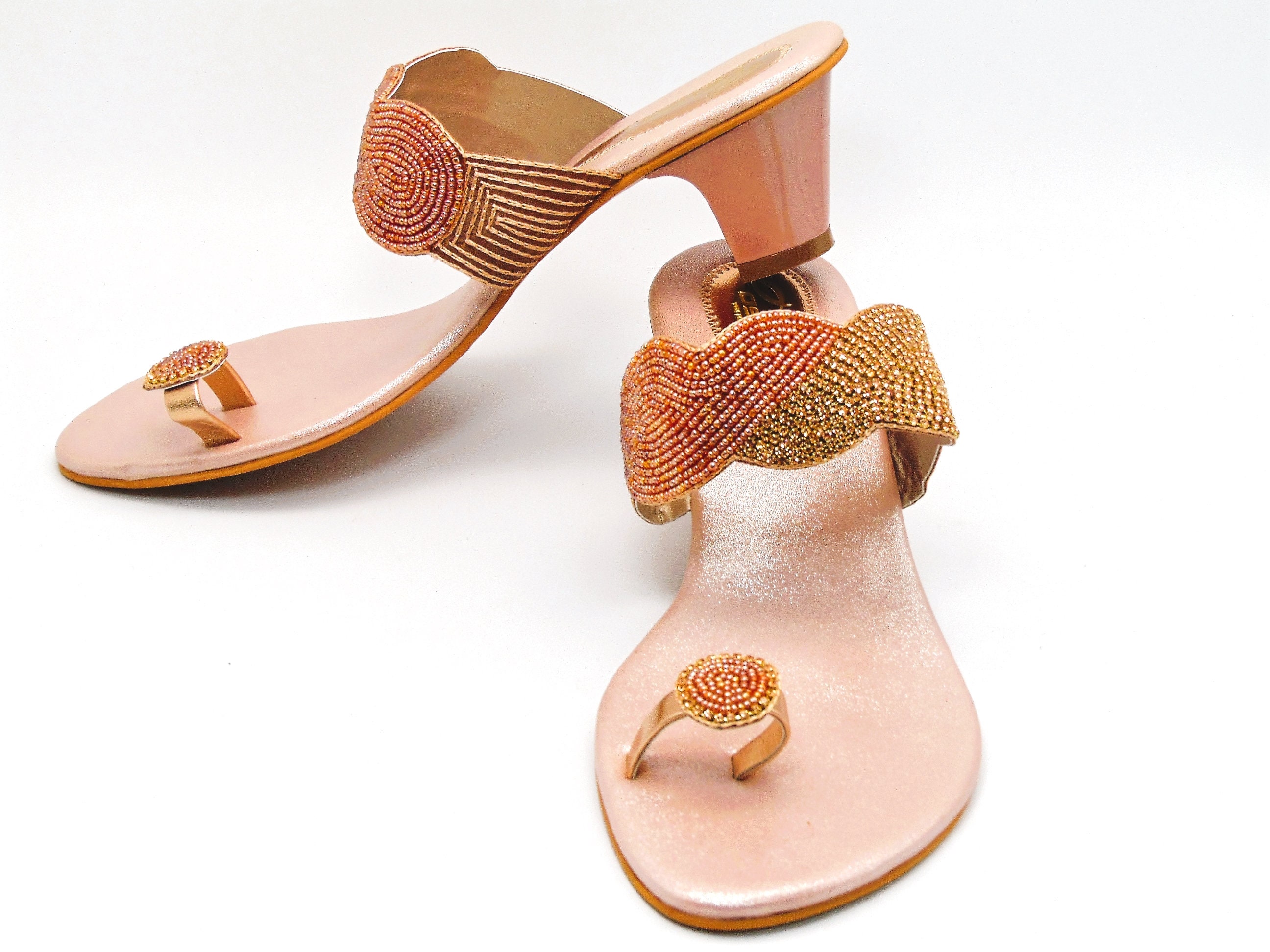 Buy Women Antique-Gold Party Sandals Online | Walkway Shoes