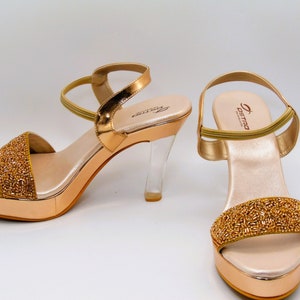 Platform Heels with 4 inch Bridal Sandal heel