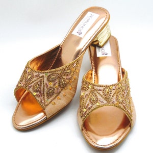 Fancy Party wear 2 Inch Slip-On Block Heels for Classic Outfit