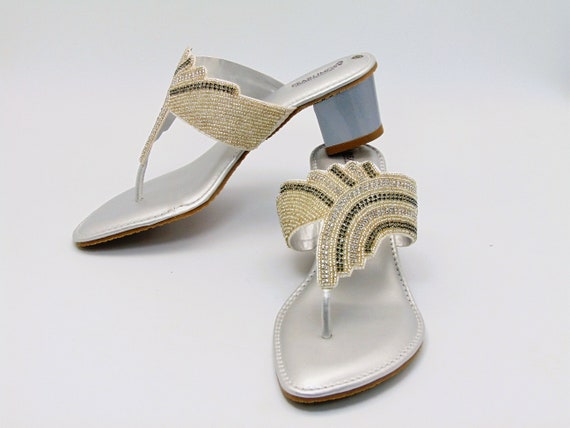 ethnic heel sandals