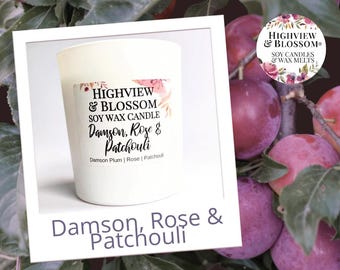 DAMSON, ROSE & PATCHOULI Soy Candle 30cl