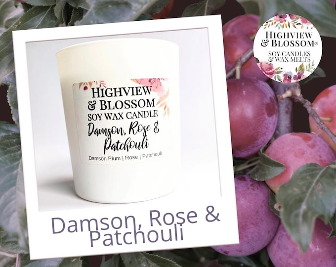 DAMSON, ROSE & PATCHOULI Soy Candle 30cl