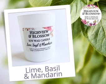 LIME, BASIL & MANDARIN Soy Candle 30cl