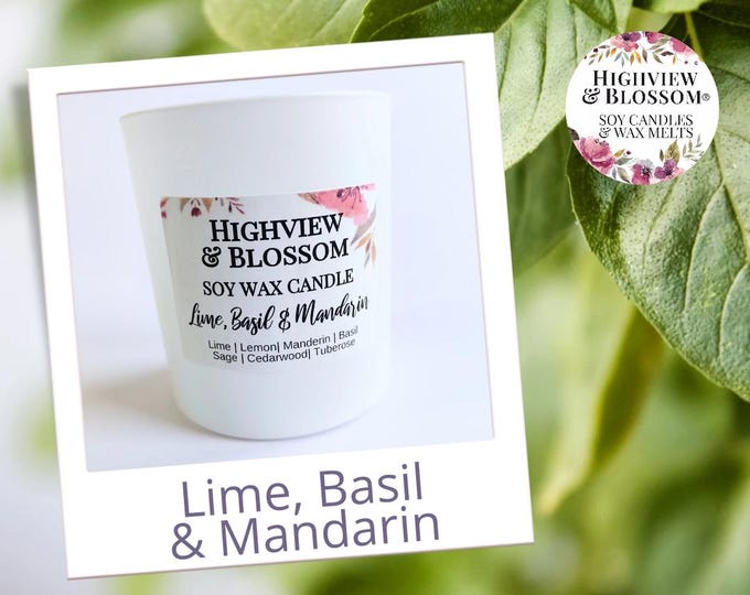 LIME, BASIL & MANDARIN Soy Candle 30cl