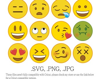 Emoji SVG Collection - Emoji Clipart - Emoji Bundle - Emoji Svg Files - Feeling Emoji - Emoji design - Smiley - Mac Emoji - Emoji Vector