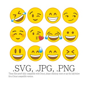 Emoji Cliparts Emoji Png Emoticon Cliparts Smile Cliparts Etsy