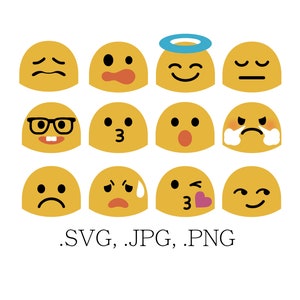 Hangouts Emoji Svg Png Collection - Emoji Clipart - Emoji Bundle - Android Emoji Jpg - Feeling Emoji - Google Emoji - Smiley -  Emoji Vector