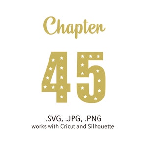 Chapter 45 Svg file, Svg Png Jpg files for Cricut, lasercutting, T-shirt, mugs, stickers, Digital Download