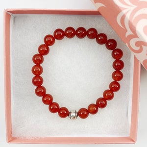 Carnelian Crystal Bracelet, Love Healing Bracelet, Confidence Energy Bracelet