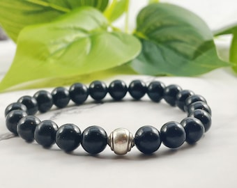 Calming Shungite Bracelet, Healing Meditation Bracelet, EMF Energy Protection Bracelet, Anti-stress bracelet