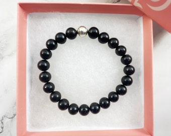 Calming Shungite Bracelet, Healing Crystal Bracelet, EMF Energy Protection Bracelet, Anti-anxiety bracelet, EMF bracelet