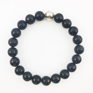 Men&#39;s Shungite Bracelet, Healing Crystal Bracelet for Men, EMF Energy Protection Bracelet, Anti Anxiety Bracelet