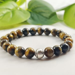 Tiger Eye healing bracelet, Empath protection bracelet, Anti anxiety meditation bracelet, Mindfulness bracelet