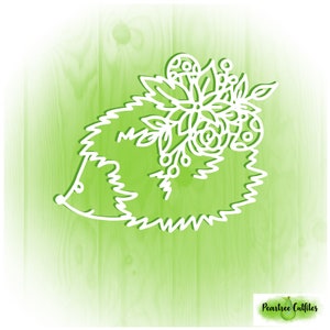 Floral Hedgehog  Svg Png Jpg Cutfile