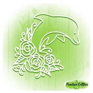Floral Dolphin  Svg Png Jpg Cutfile