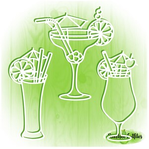 Cocktails SVG PNG JPG cutfile