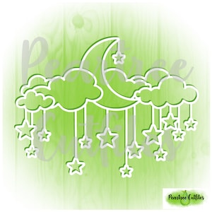 Moon in the Clouds SVG PNG JPG cutfile