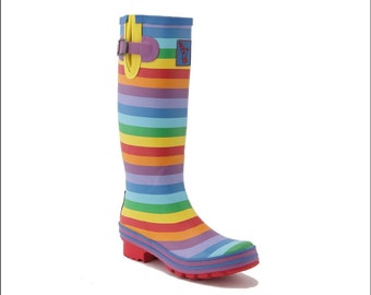 Gummistiefel, Funky Wellies, Evercreatures, 100% Kautschuk,vegan,wasserdicht, Regenbekleidung, Wellington Stiefel, Regenwetter, Festival