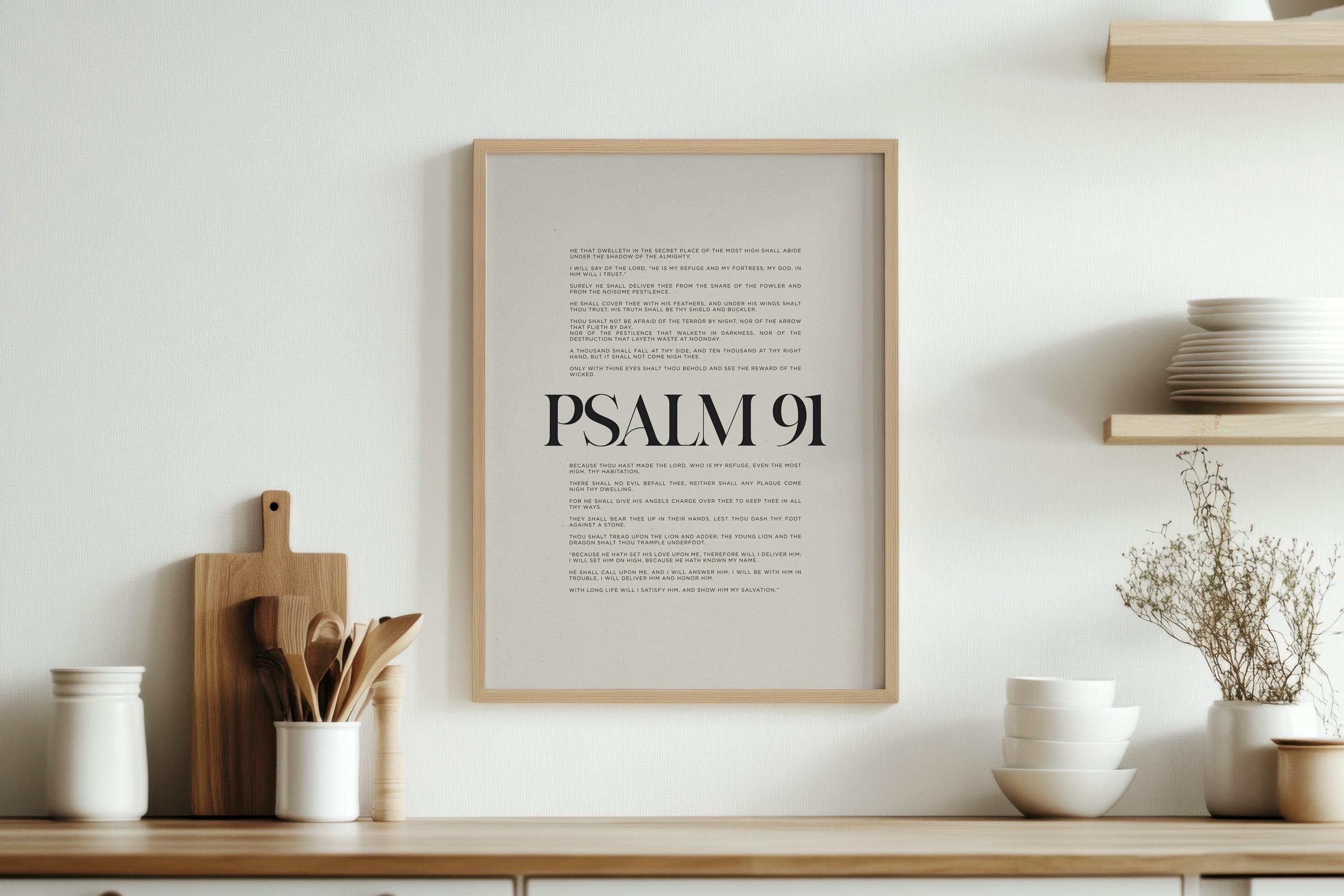 Psalm 91 Bible Verse Printable Scripture Wall Art, Bible Verse ...