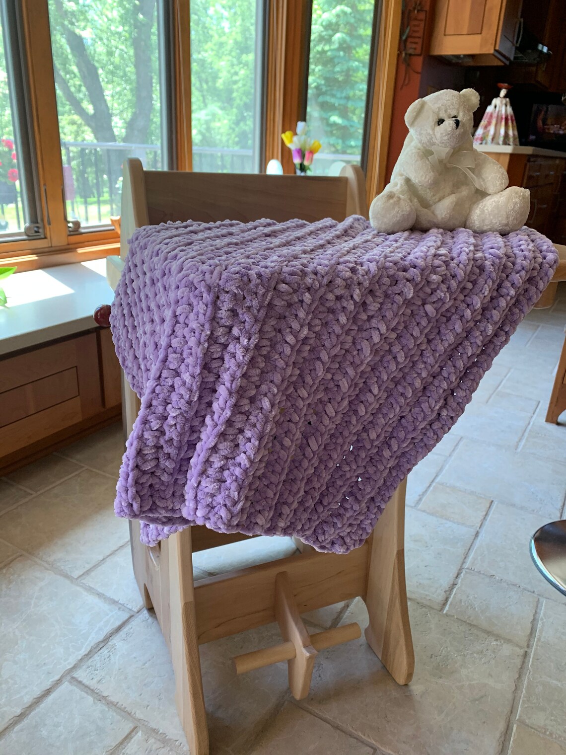 Soft Purple Baby Blanket Etsy
