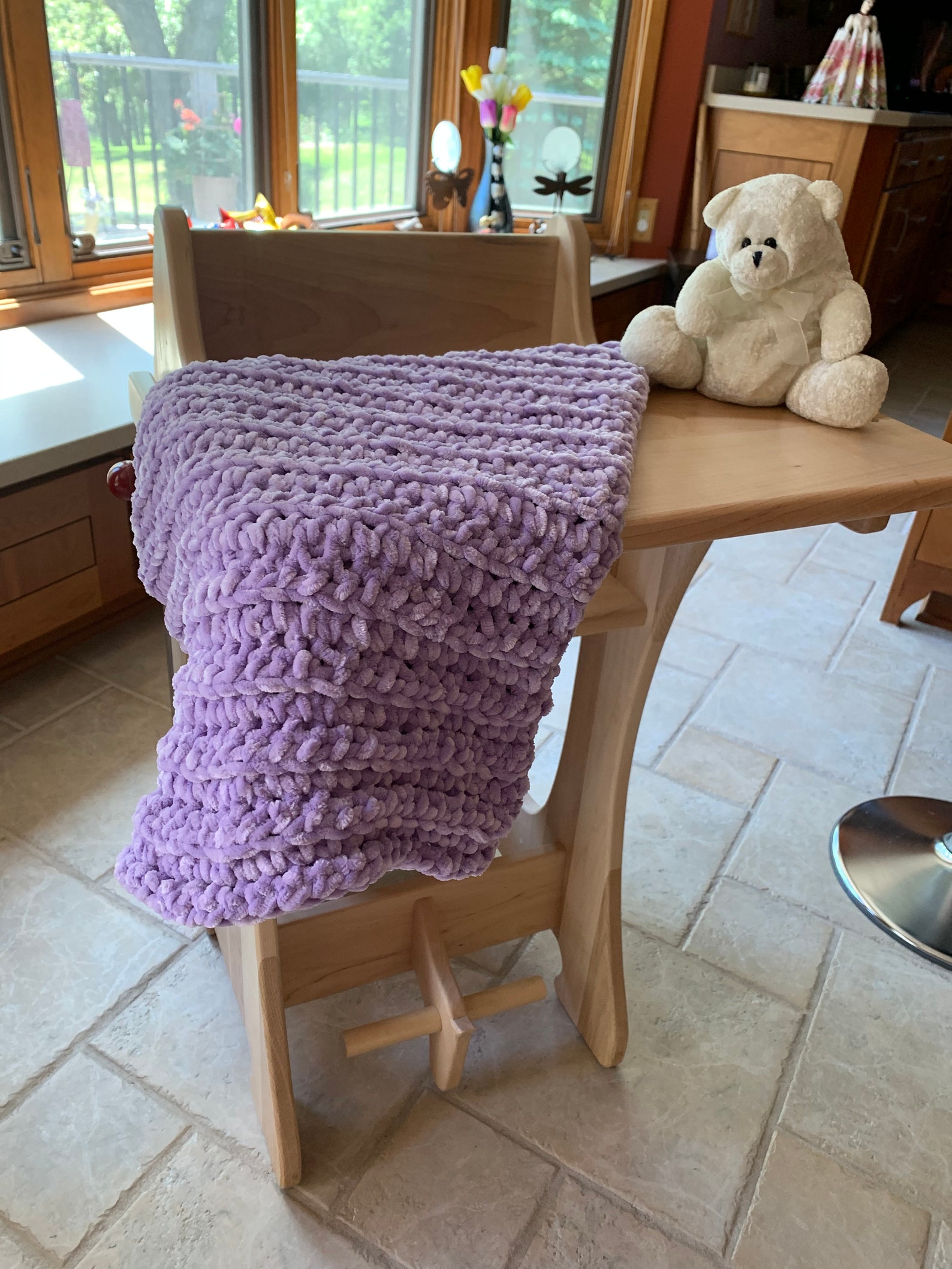 Soft Purple Baby Blanket Etsy