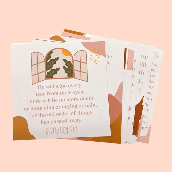 Bible Verse Card Set, Bible Verses for A Grieving Mama, Christian Encouragement for Loss, Scripture Cards for Mourning, Miscarriage Gift