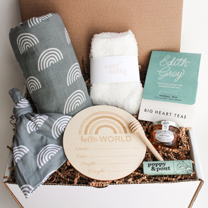 Gift for New Mom Baby Shower Gift Set Rainbow Mama Gift Etsy
