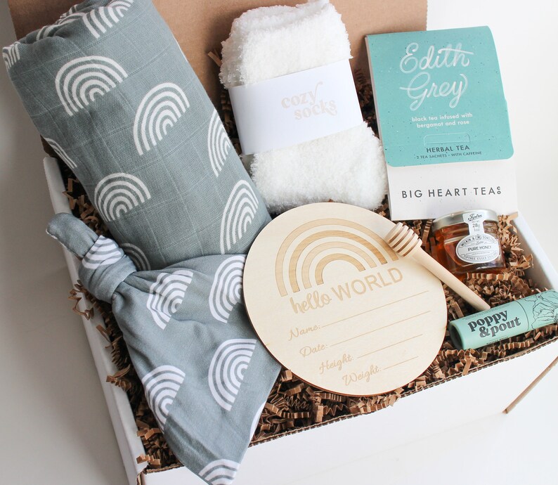 Gift for New Mom Baby Shower Gift Set Rainbow Mama Gift Etsy