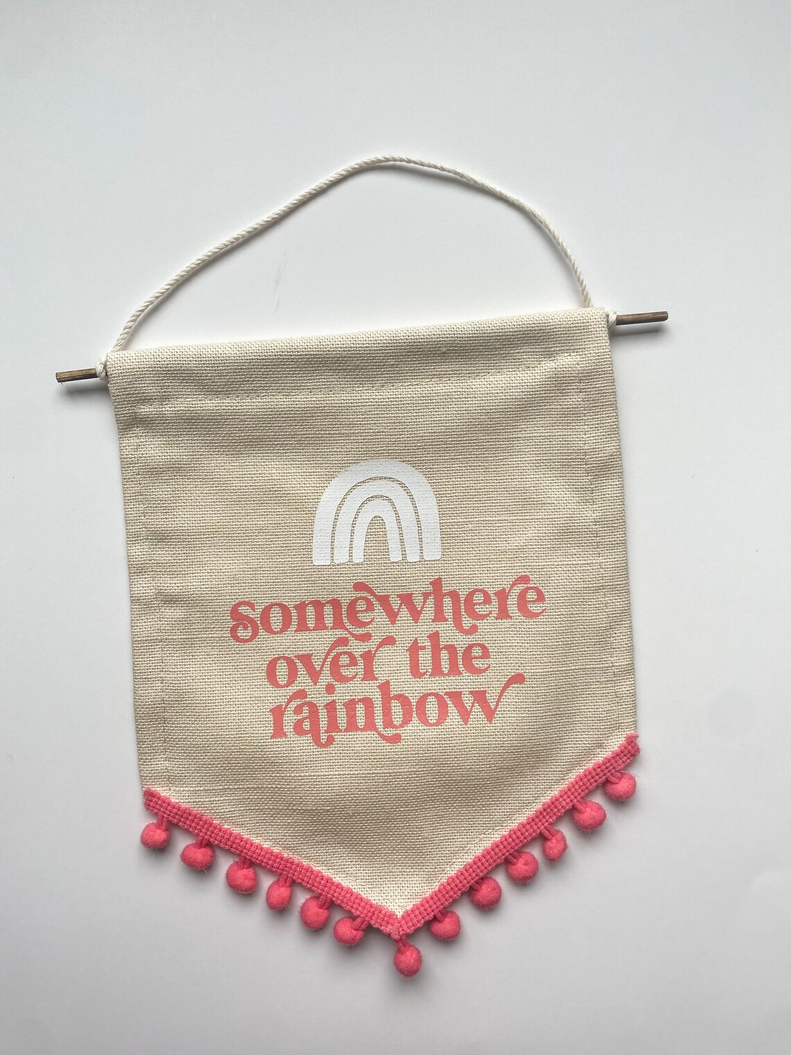 Canvas Banner Wall Hanging Canvas Flag Somewhere Over the Etsy