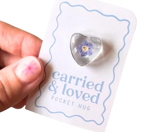 Forget Me Not Pocket Hug, Carried & Loved Pocket Charm
