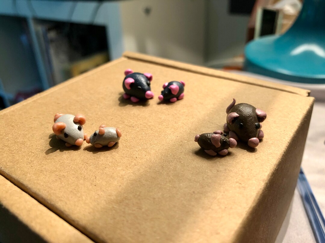 Handmade Clay Mice - Etsy