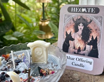 Roman Mythology Crystal Filled Candle