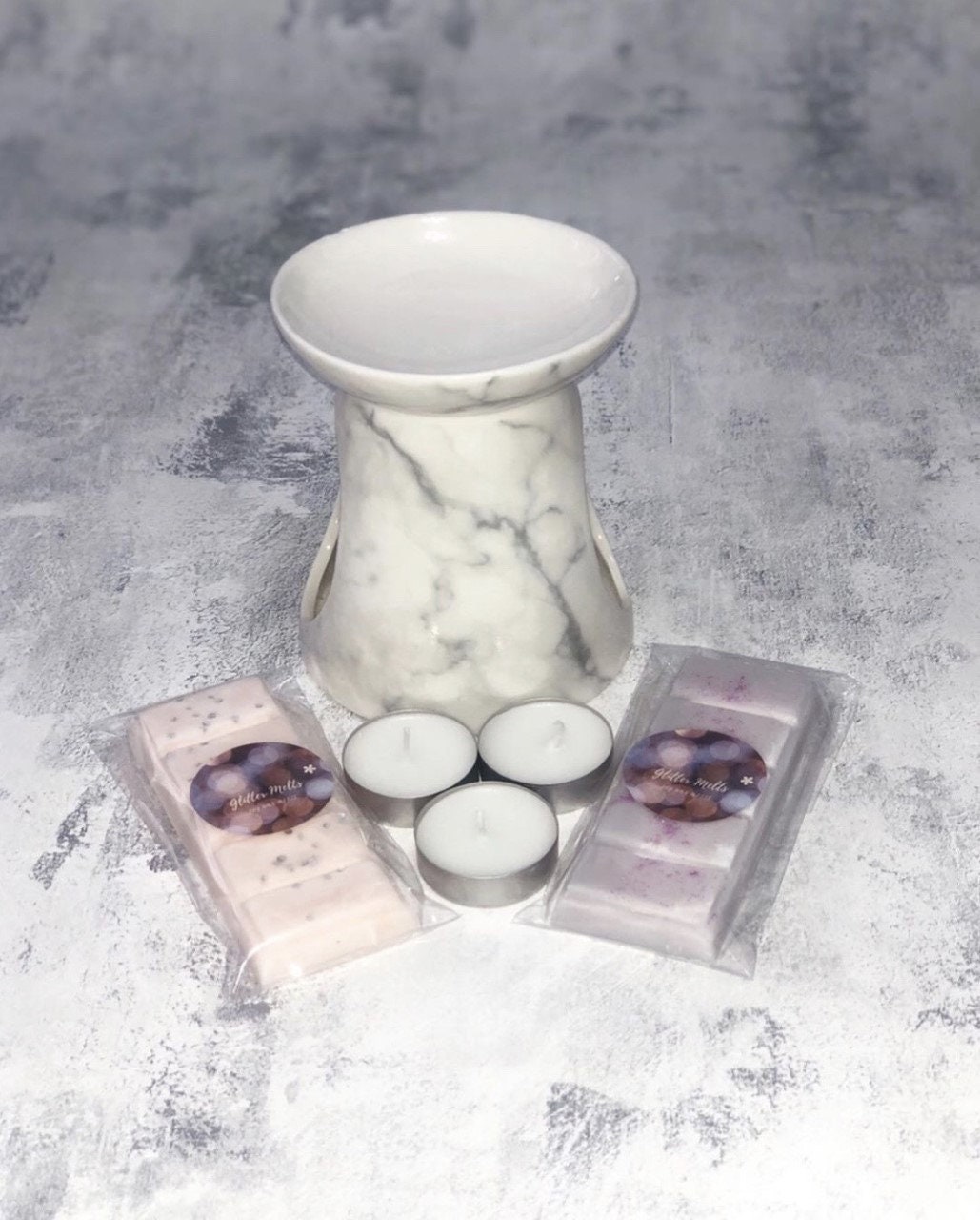 Starter Kit Large Marble Wax Melt Burner Etsy