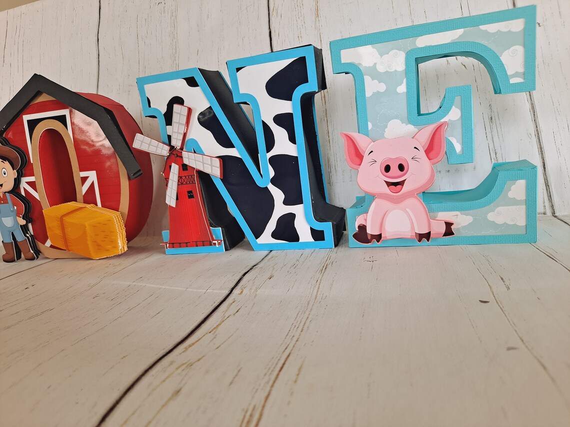 Farm 3D Letters/farm Birthday Party - Etsy