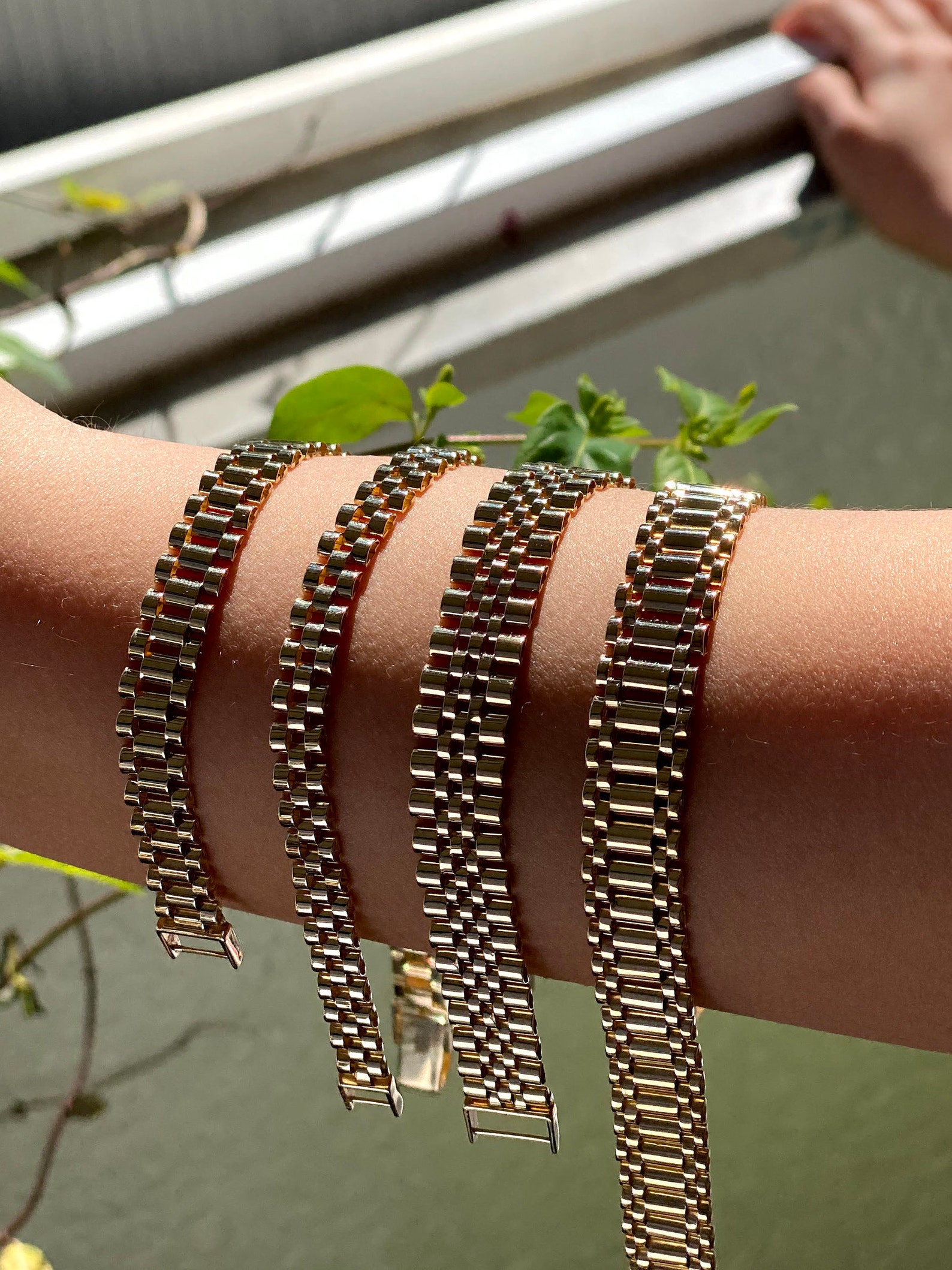 Mens gold rolex bracelet Clearance