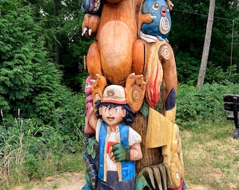 The Pokemon Bunch! sculpture, wood