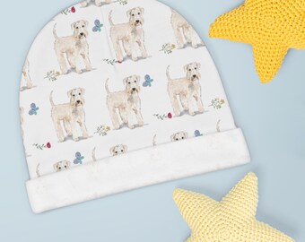 Wheaten Terrier Baby Beanie: Dog Mom Gift, Newborn Hat