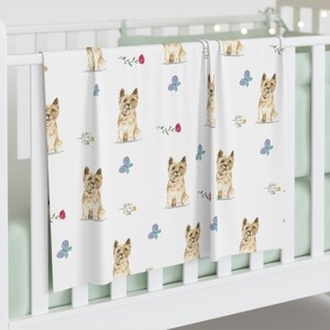 Cairn Terrier Dog Baby Swaddle Blanket for newborn baby, gift ideas for baby shower, for nursery, for dog mom
