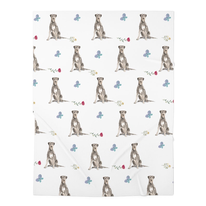 Irish Wolfhound Baby Swaddle Blanket: for new born image 2