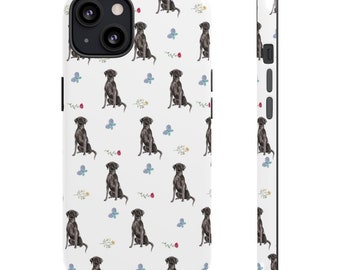 Labrador phone case cover, 15 iphone, 14 iphone, phone protector for labrador retreiver lover, gift for dog lover, seamless dog print